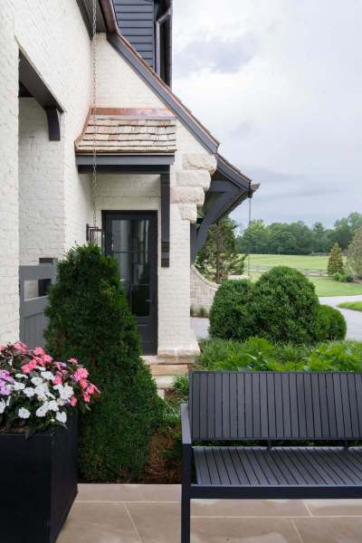 River Song Haven - Garden Bench and Copper Accent Detail