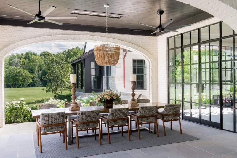 River Song Haven - Outdoor Dining Table Close-Up