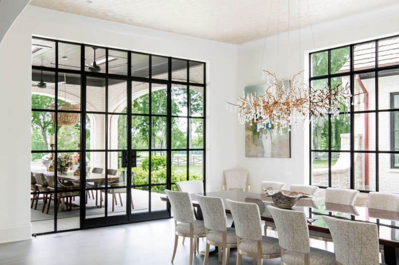 River Song Haven - Elegant Dining Room with Crystal Chandelier – Castle Homes