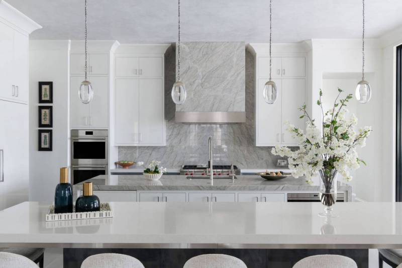 River Song Haven - Marble Kitchen with Stainless Accents – Castle Homes