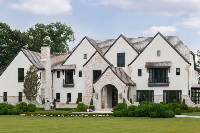 River Song Haven - Front Facade with Stone and Steel Accents – Castle Homes