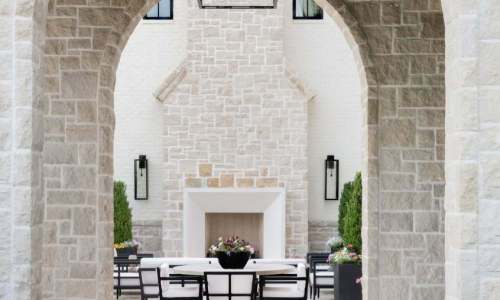 River Song Haven - Arched Passage to Outdoor Courtyard – Castle Homes