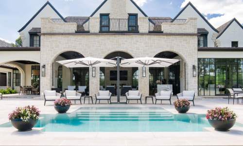 River Song Haven - Symmetrical Pool and Rear Elevation