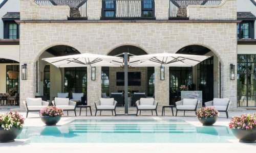 River Song Haven - Poolside View – Covered Patio and Arches