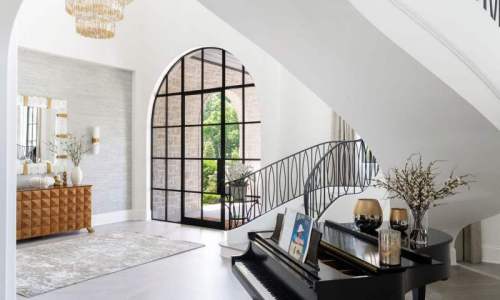 River Song Haven - Grand Staircase and Arch Doorway – Castle Homes