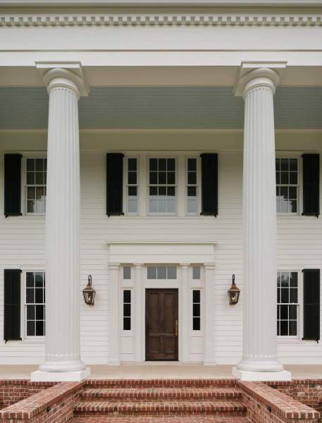 Southern Grandeur - Columned Porch with Lantern Lighting – Castle Homes