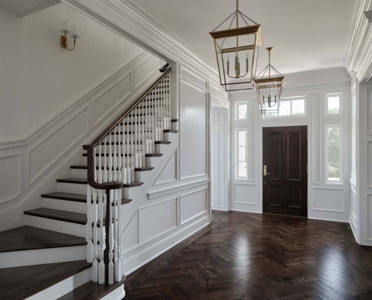 Southern Grandeur - Foyer and Stair Hall – Castle Homes