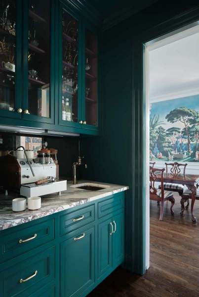 Southern Grandeur - Butler’s Pantry with Espresso Bar – Castle Homes