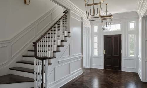 Southern Grandeur - Foyer and Stair Hall – Castle Homes