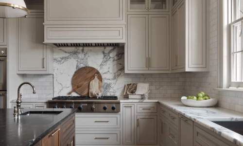 Southern Grandeur -Classic Kitchen with Marble and Brass – Castle Homes