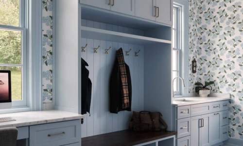 Southern Grandeur - Blue Laundry and Mudroom – Castle Homes