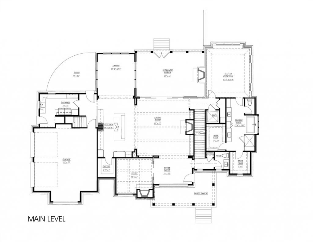 Voce main level floor plan